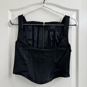 DUNDAS REVOLVE Leather Corset Top